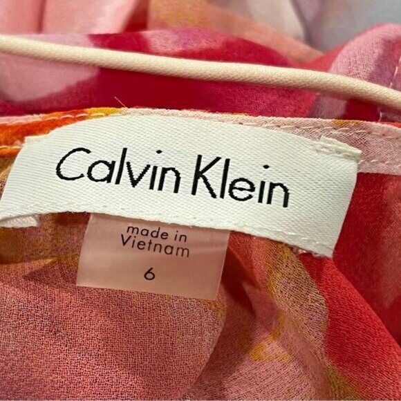 Calvin Klein floral sleeveless midi dress size 6 - Picture 16 of 16